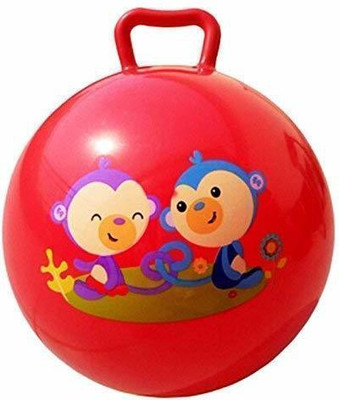 Orrda Jumping Hopping Bouncing Inflatable Sit and Bounce Hop Ball for Kid's (Multi-Color, 3 to 6 Years)(Multicolor)