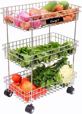 GIRGIT Steel Kitchen Trolley(Pre-assembled)