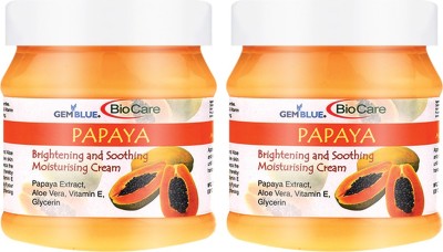 GEMBLUE BIOCARE Papaya Cream for Brightening, Smoothing and Moisturising, With Papaya Extract, Aleovera and Vitamin E,Suitable all skin Types(500 ml)