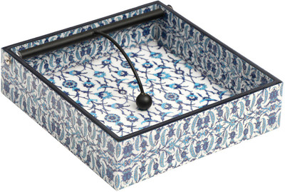 DULI Blue Moroccan Napkin Holder Vehicle Tissue Dispenser(Blue, White)