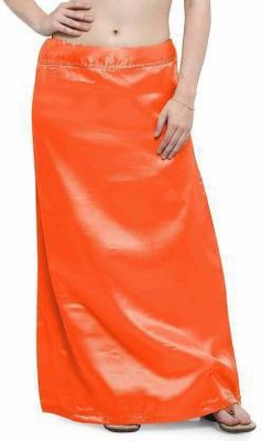 trendzmy T_S_PT_ORANGE Satin Blend Petticoat(Free)