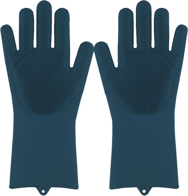 RBGIIT Heat Water Restitance Chemical Shock Proof Non Cutting Or Cut Restitance Washable And Reusable Hand Gloves For Indrustrial Contruction Worker Cheamical Factory Heavy Loded Places Working Area Safety Gloves Rubber  Safety Gloves(Pack of 1)