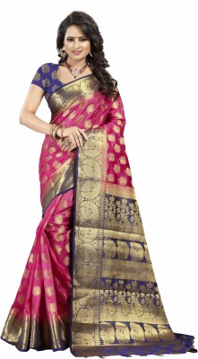 FAB WOVEN Self Design Bollywood Art Silk Saree(Pink)