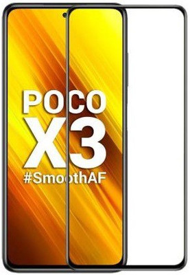 welldesign Edge To Edge Tempered Glass for Poco X3(Pack of 1)