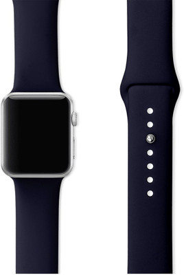 DailyObjects Midnight Blue Silicone WatchBand (38/40mm) Smart Watch Strap(Blue)