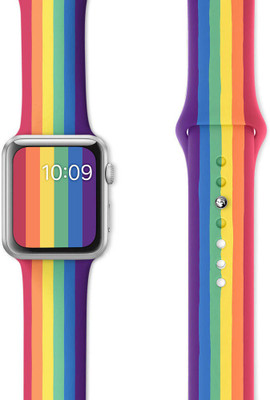 DailyObjects Pride Edition - Silicone WatchBand (38/40mm) Smart Watch Strap(Mullti Color)