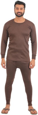 ALFA Oswal Fleece Solid Winterwear Thermal Men Top - Pyjama Set Thermal