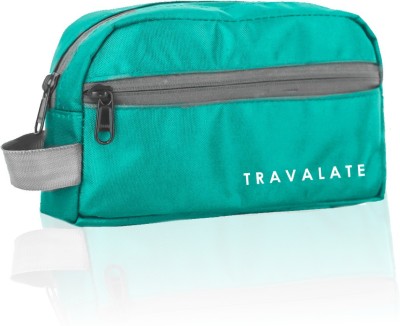 Travalate Polyester Toiletry Bag Makeup Shaving Kit Pouch for Men and Women Travel Toiletry Kit(Green)