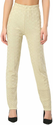 TNQ Slim Fit Women Beige Trousers