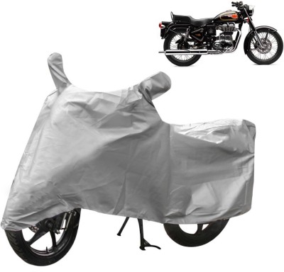 APNEK Waterproof Two Wheeler Cover for Royal Enfield(Bullet 500, Silver)