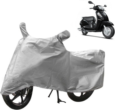THE REAL ARV Two Wheeler Cover for Suzuki(Access, Silver)
