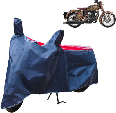 THE REAL ARV Waterproof Two Wheeler Cover for Royal Enfield(Classic 500, Red, Blue)