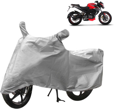 AutoRetail Two Wheeler Cover for Bajaj(Pulsar 200 NS DTS-i, Silver)