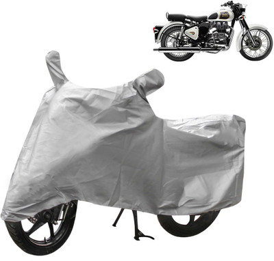 APNEK Waterproof Two Wheeler Cover for Royal Enfield(Classic 350, Silver)
