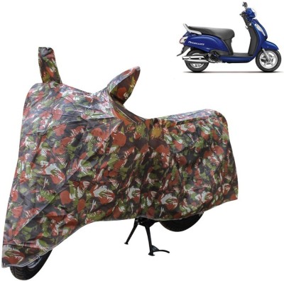 Mdstar Waterproof Two Wheeler Cover for Suzuki(Access 125, Multicolor)