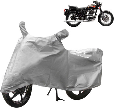 APNEK Waterproof Two Wheeler Cover for Royal Enfield(Bullet 350, Silver)