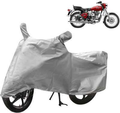 APNEK Waterproof Two Wheeler Cover for Royal Enfield(Electra, Silver)