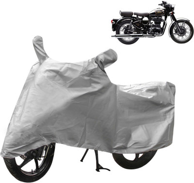 THE REAL ARV Two Wheeler Cover for Royal Enfield(Classic Chrome, Silver)