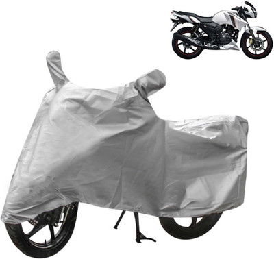 AutoRetail Two Wheeler Cover for TVS(Apache RTR 160, Silver)