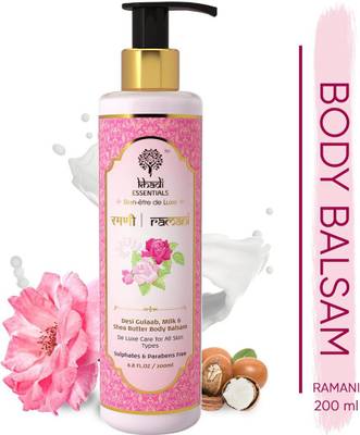 Khadi Essentials Rose Body Lotion For Dry Skin For Winter, Men and Women  (200 ml)