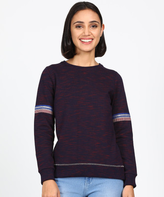 KILLER Full Sleeve Self Design Women Sweatshirt