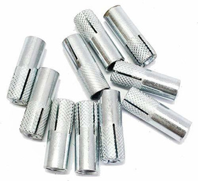 A C Engineers Silver Drop-in Anchor Fastener/bullet fasteners 12mm (Pack of 10 Pcs) Drop-In Anchor(5 cm)