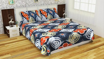 Unique style trader 250 TC Velvet Queen Printed Flat Bedsheet(Pack of 1, Multicolor)