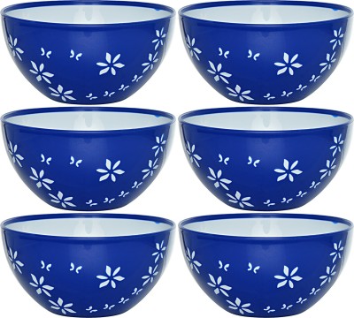 Cutting EDGE Plastic Soup Bowl 350 Ml Double Moulding Premium Microwaveable(Pack of 6, Blue)