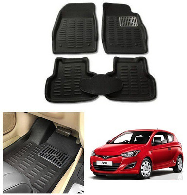 After cars Plastic 3D Mat For  Hyundai i20(Black)