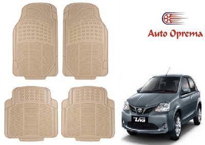 Auto Oprema Rubber Standard Mat For  Toyota Etios Liva(Beige)