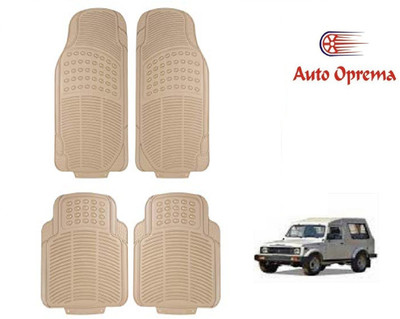 Auto Oprema Rubber Standard Mat For  Maruti Suzuki Gypsy MG-410(Beige)