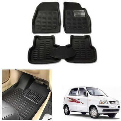 After cars Plastic 3D Mat For  Hyundai Santro Xing(Black)