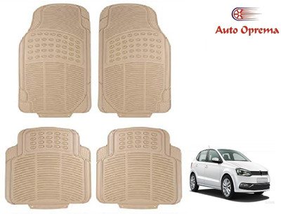 Auto Oprema Rubber Standard Mat For  Volkswagen Polo(Beige)
