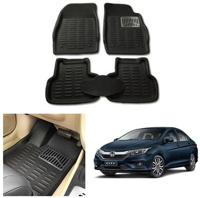 After cars Plastic 3D Mat For  Honda City(Black)