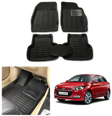 After cars Plastic 3D Mat For  Hyundai Elite i20(Black)