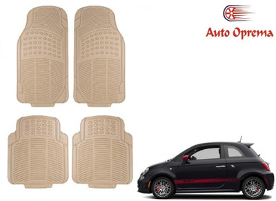Auto Oprema Rubber Standard Mat For  Fiat 500 Abarth(Beige)