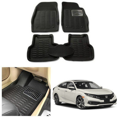 After cars Plastic 3D Mat For  Honda Civic(Black)
