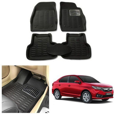 After cars Plastic 3D Mat For  Honda Amaze(Black)