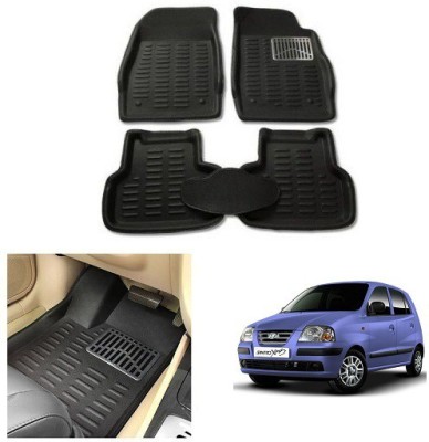 After cars Plastic 3D Mat For  Hyundai Santro Xing(Black)