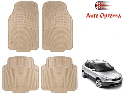 Auto Oprema Rubber Standard Mat For  Skoda Fabia Scout(Beige)
