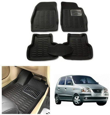 After cars Plastic 3D Mat For  Hyundai Santro Xing(Black)