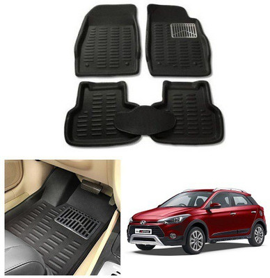After cars Plastic 3D Mat For  Hyundai i20 Active(Black)