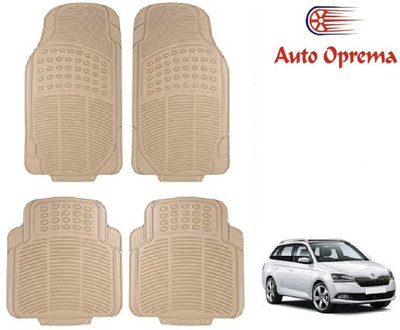 Auto Oprema Rubber Standard Mat For  Skoda Fabia(Beige)