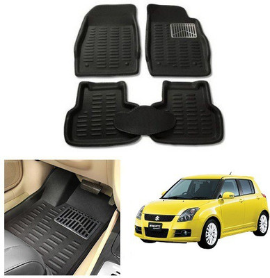 After cars Plastic 3D Mat For  Maruti Suzuki Swift(Black)