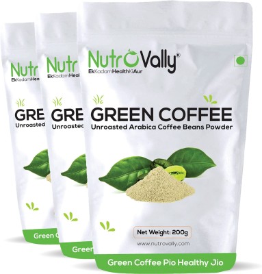 NutroVally Green Coffee Powder for Weight Loss/Fat Burner Instant Coffee(3 x 200 g, Green Coffee Flavoured)