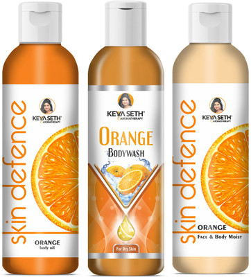 KEYA SETH AROMATHERAPY Complete Body Care Combo Enriched with Vitamin C(3 Items in the set)