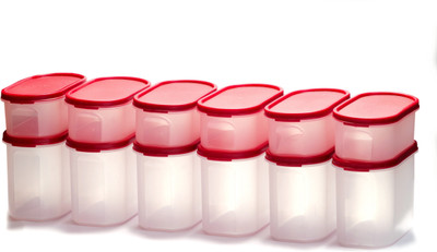 45% OFF on Cutting EDGE (Pack Of 12) (Red) (1500 ML x 6, 750 ML x 6) Polypropylene | BPA-Free | Modular | Air Tight | Food Storage Container Set  - 1500 ml, 750 ml Polypropylene Grocery Container(Pack of 12, Red)