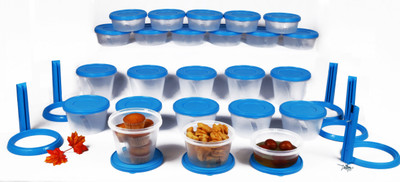 75% OFF on Cuttingedge NESTERWARE - 500 ml, 1000 ml, 750 ml PP (Polypropylene) Grocery Airtight Container Set for |Rice | Dal | Atta | Flour|Cereals |Pulses |Snacks (Pack of 70, White, Blue) - 500 ml, 1000 ml, 750 ml Polypropylene Grocery Container(Pack of 70, White, Blue)
