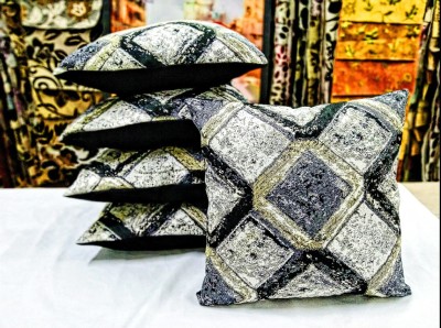 Real Desi Ravishing and Attractive Abstract Cushions Cover(Pack of 5, 40 cm*40 cm, Multicolor)