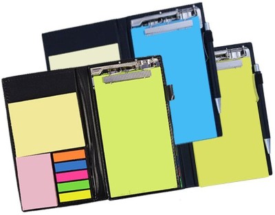 COI Memo Neon/Blue and Lemon Green Note Pad Organiser/Memo Notebook Holder for Office and Gifting Purpose (Set of 3) Pocket-size Memo Pad UNRULED 50 Pages(Blue, Green, NEON, Pack of 3)